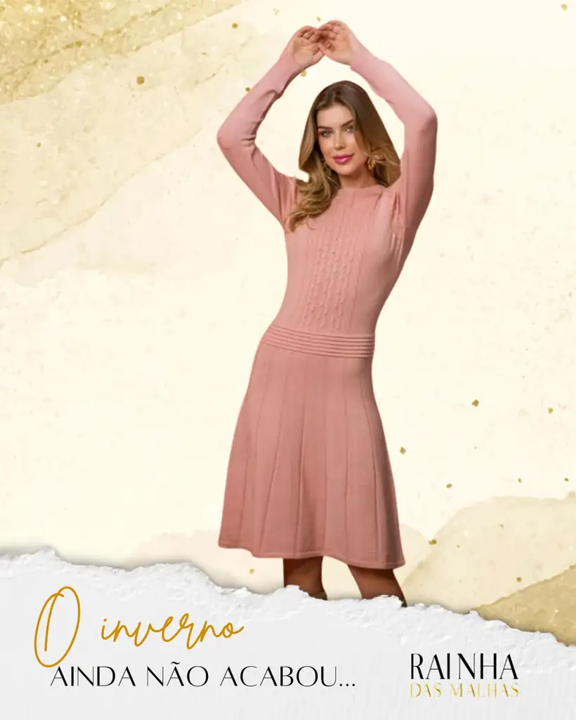 Vestido Tricot Rosa